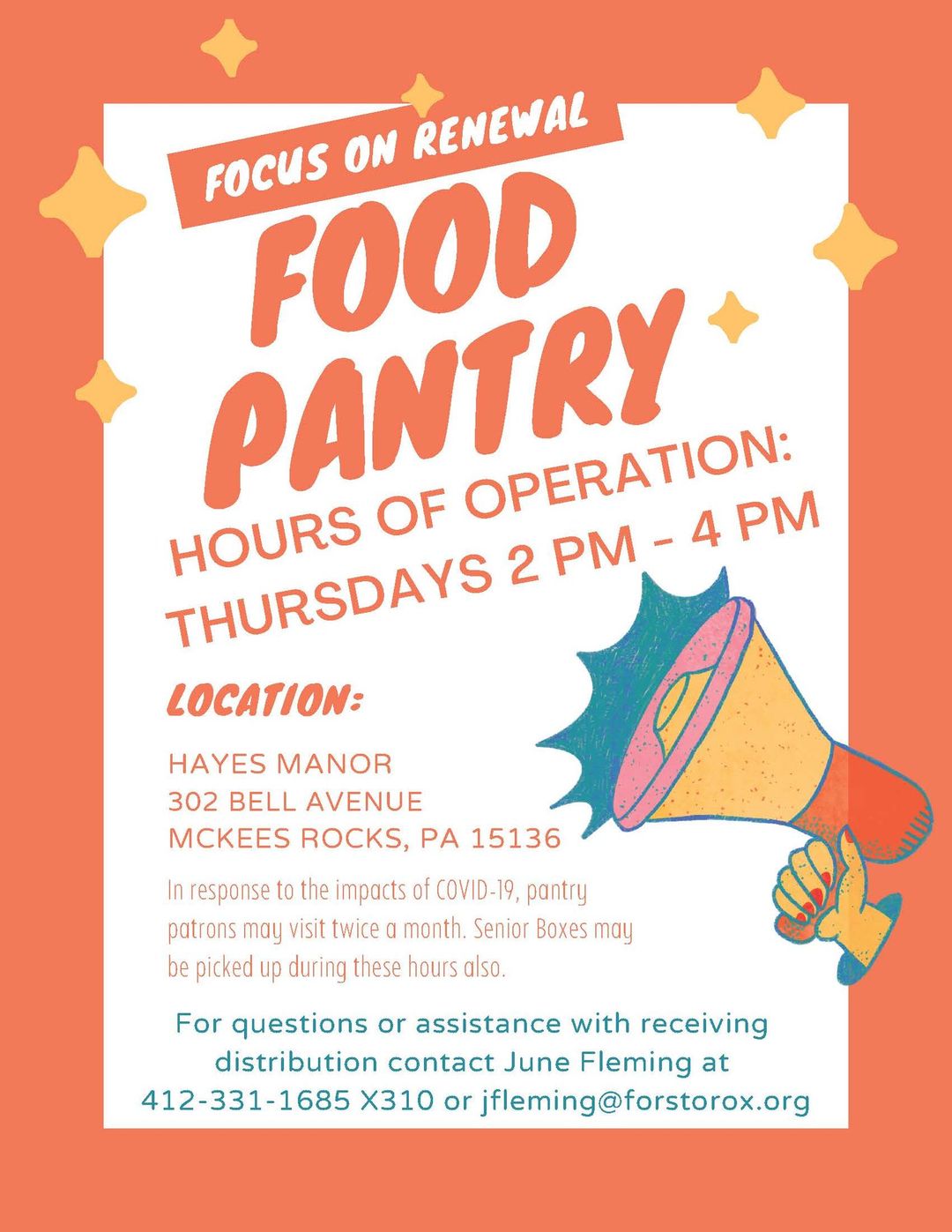 Food Pantry Hours Focus On Renewal